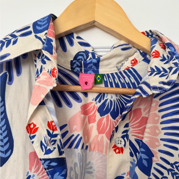 Farm Rio Patterned Button-Up Shirt - Picture 2 of 3